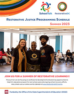 SchoolTalk's RestorativeDC Programming Schedule - Summer 2021